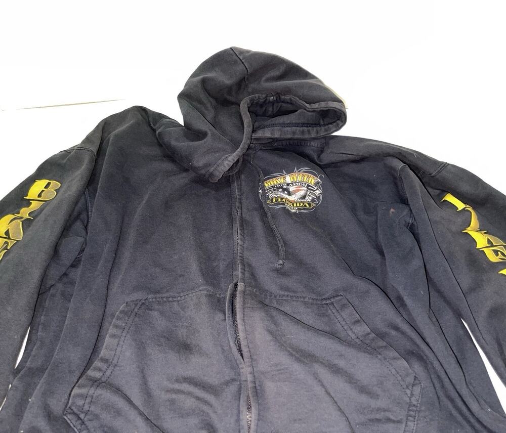 Daytona Beach Bike Week 2021 Men’s Full Zip Hoodie Blue Size XL